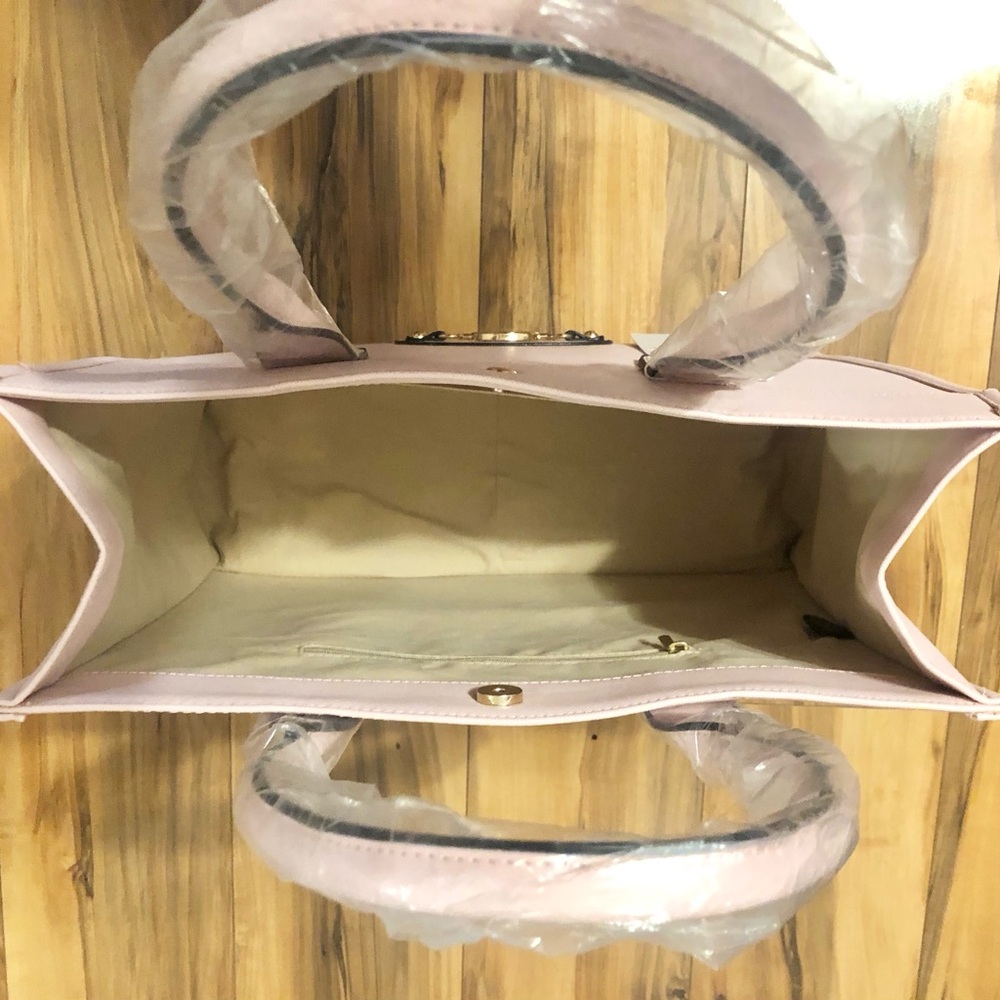 🌹🍃New Marilyn Monroe 3-Piece Pale Pink Leather Large Tote, Satchel & Clutch Set - Picture 6 of 13